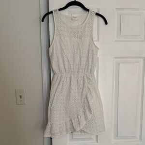 White Eyelet Mini Dress